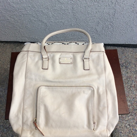 Kate Spade White Leather Tote - Picture 6 of 8
